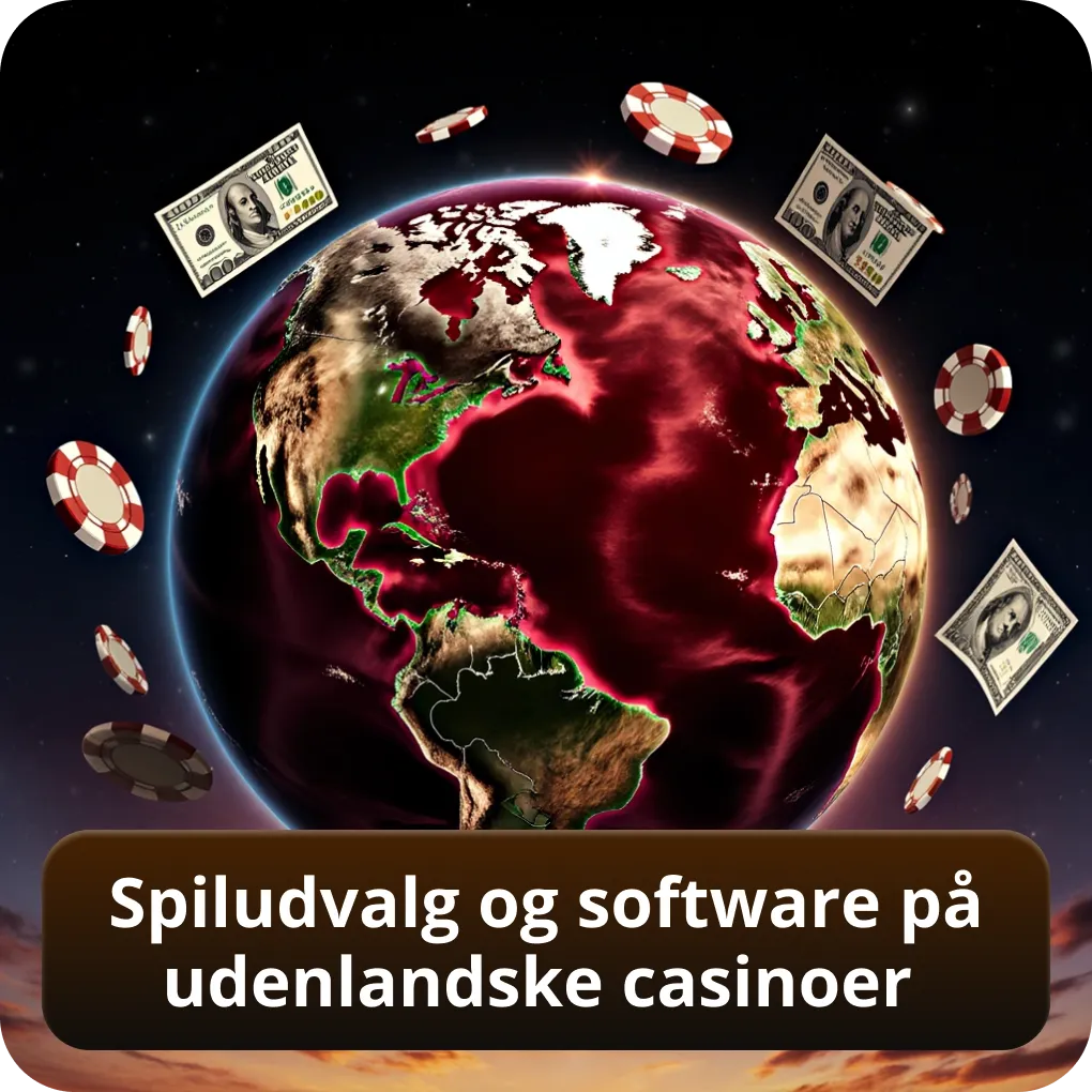 Spiludvalg og software på udenlandske casinoer
