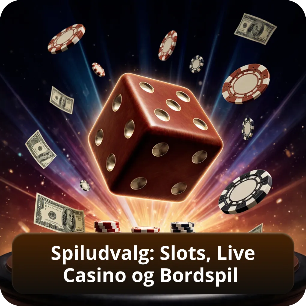 Spiludvalg: Slots, Live Casino og Bordspil